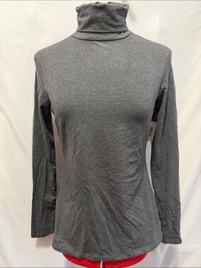 Amazon Essentials Gray Women's Long-Sleeve Turtleneck Top